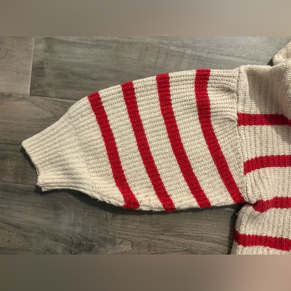 Old Navy Cream & Red Stripe Knit Sweater XXL - Picture 3 of 6